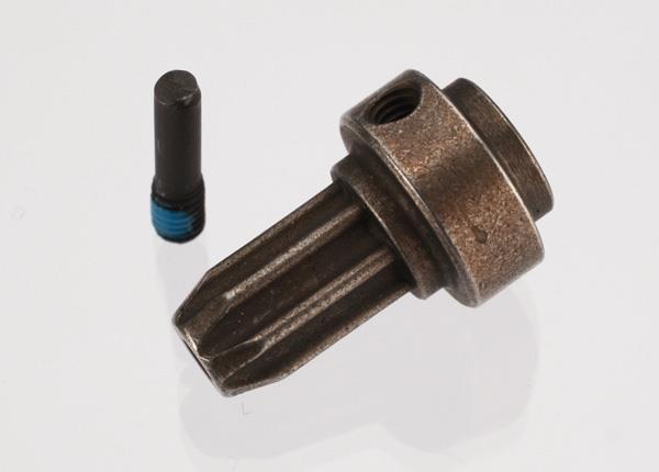 Traxxas TRX6888X - Drive hub, front, hardened steel (1)/ screw pin (1)