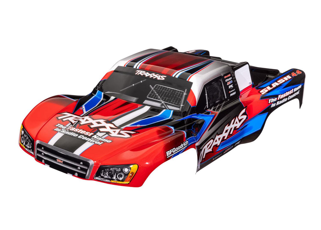 Traxxas TRX6928R - Body, Slash 4X4 (also fits Slash VXL & Slash 2WD), red & blue
