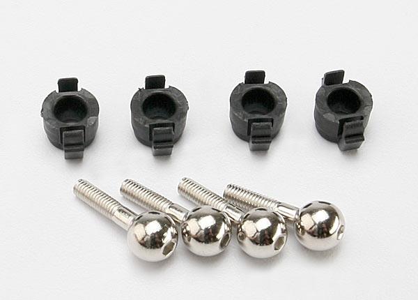 Traxxas TRX7033X - Aluminum caps, pivot ball (threaded aluminum, hard-anodized