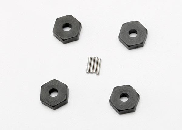 Traxxas TRX7154 - Wheel hubs, hex (4)/ axle pins (1.5x8mm) (4)