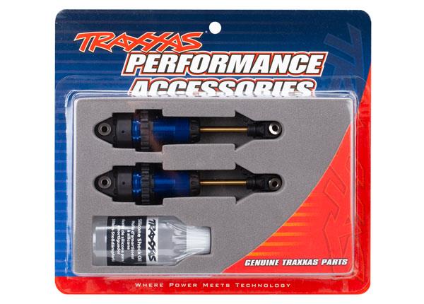 Traxxas TRX7461 - Shocks, GTR long blue-anodized, PTFE-coated bodies with TiN shafts (fully assemb