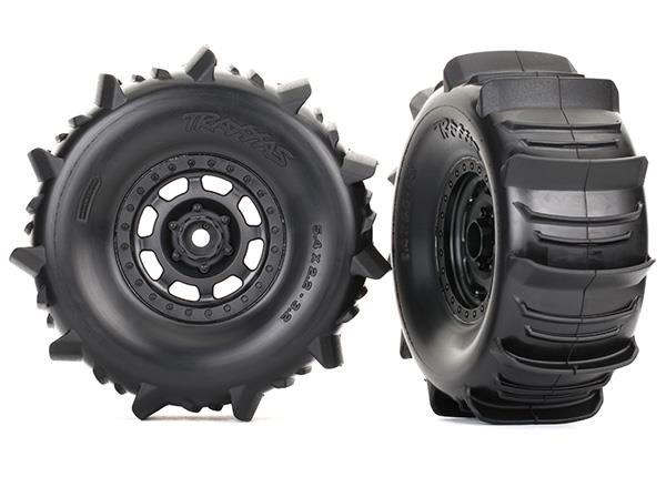 Traxxas TRX8475 - Tires and wheels, assembled, glued (Desert Racer wheels, paddle tires, foam inse