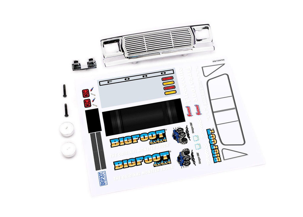 Traxxas TRX9844X - TRX-4M BIGFOOT BODY KIT Body conversion kit, 1/18 scale TRX-4MT Bigfoot No. 1 (includes front grille, engine detail & decals) (fits #9812 body)