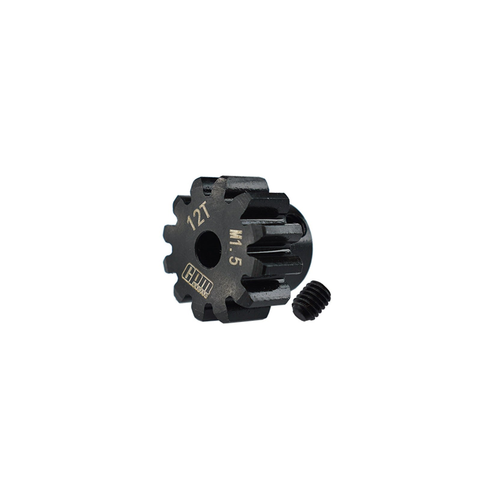 GPM TXM012TS-BK - MEDIUM CARBON STEEL MOTOR GEAR 12T FOR TRAXXAS 1/5 X-MAXX 6S 8S X-MONSTER BIGFOOT X-MONSTER CHASSIS 1/6 XRT 8S