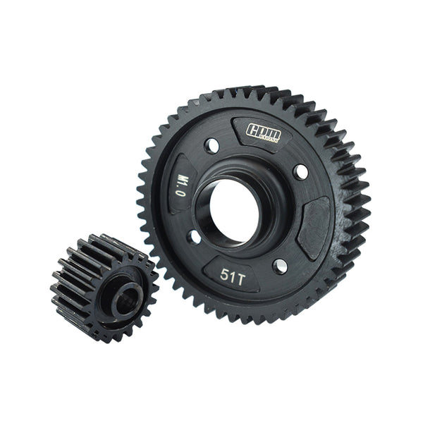 GPM TXM82051TS-BK - MEDIUM CARBON STEEL CENTER DIFF OUTPUT GEAR 51T AND INPUT GEAR 20T