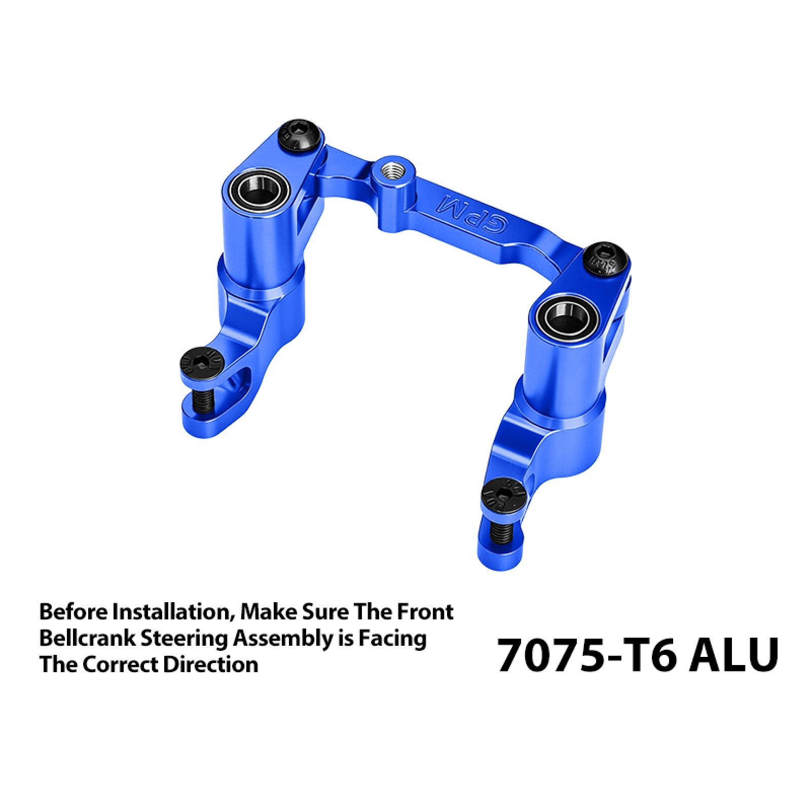 TXMM048 - Aluminium Steering Assembly For TRAXXAS Mini Maxx / Mini XRT / Mini Slash / Mini Rally - Blauw