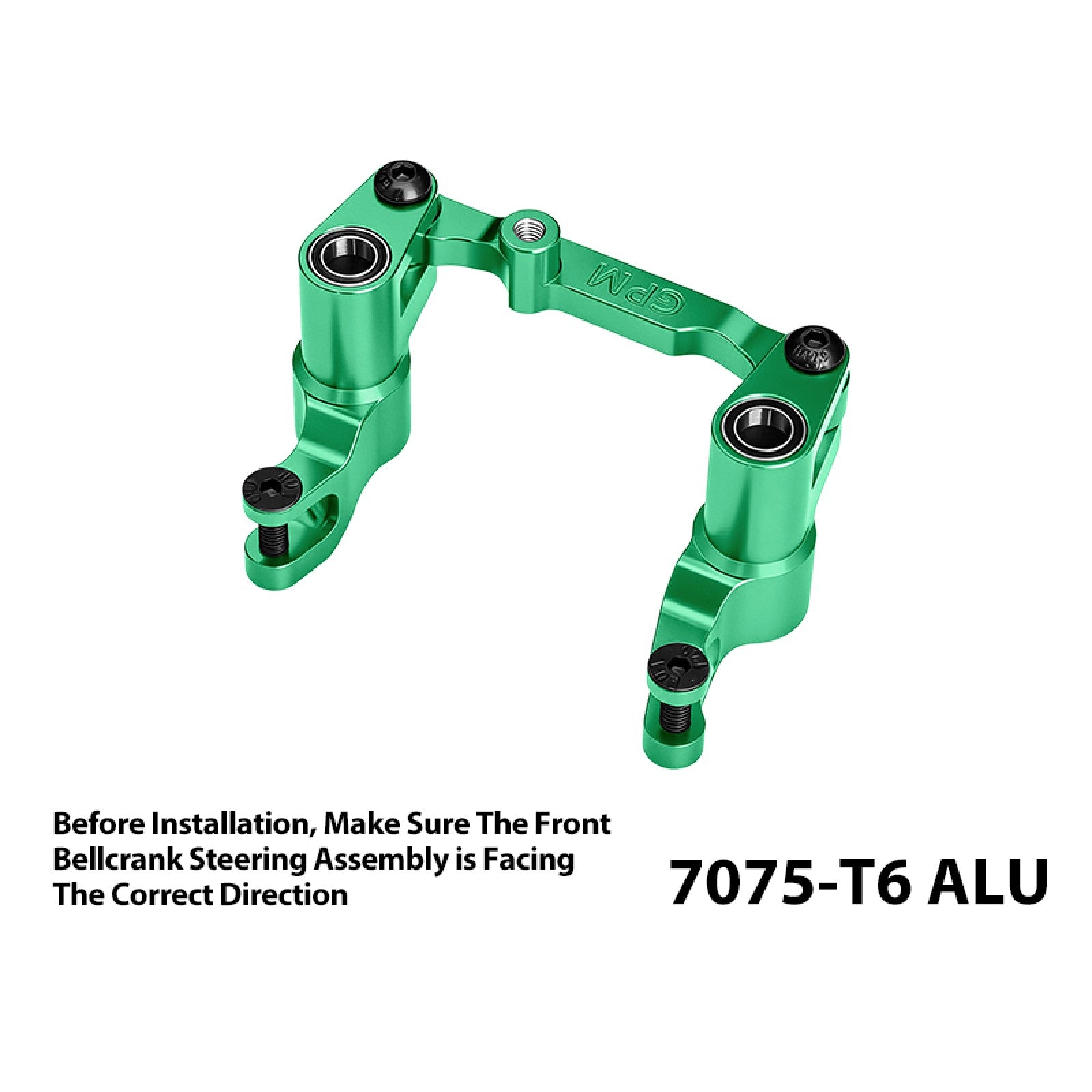 TXMM048 - Aluminium Steering Assembly For TRAXXAS Mini Maxx / Mini XRT / Mini Slash / Mini Rally - Groen