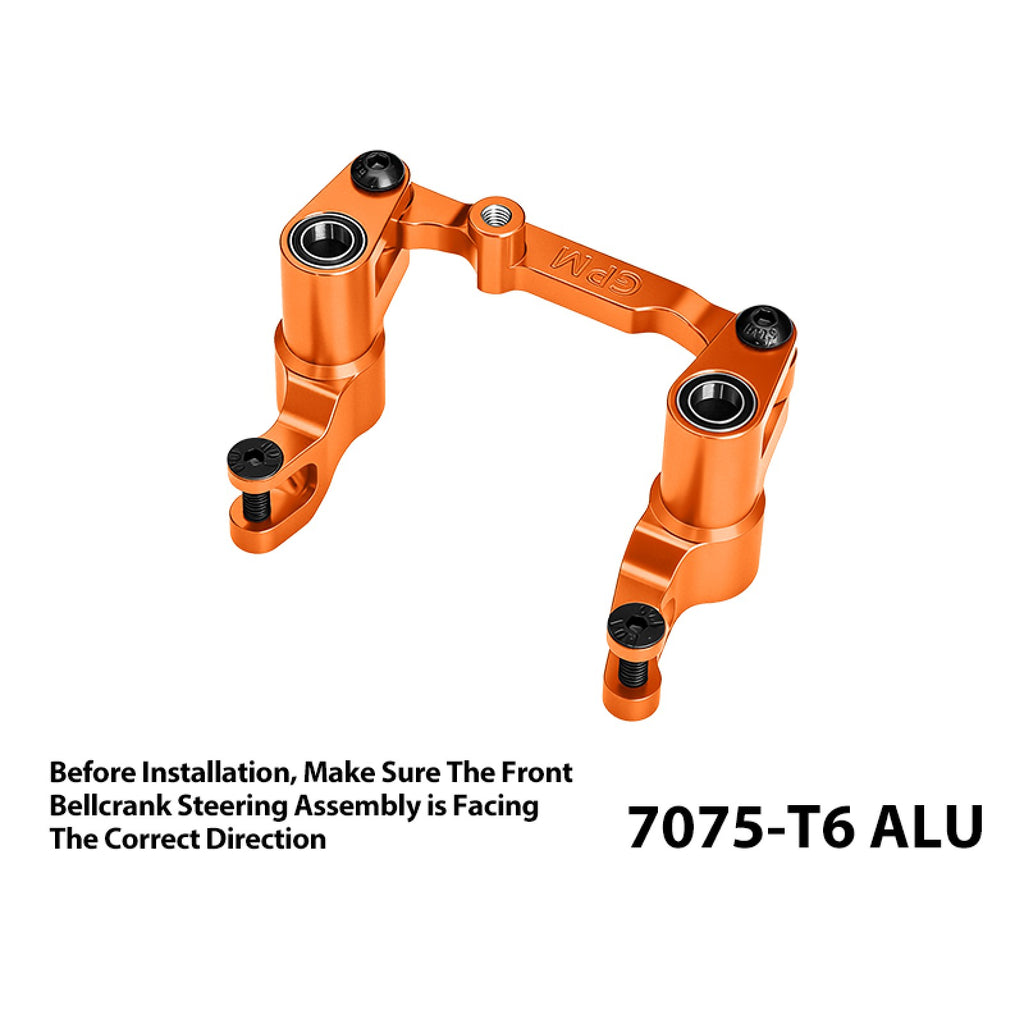 TXMM048 - Aluminium Steering Assembly For TRAXXAS Mini Maxx / Mini XRT / Mini Slash / Mini Rally - Oranje