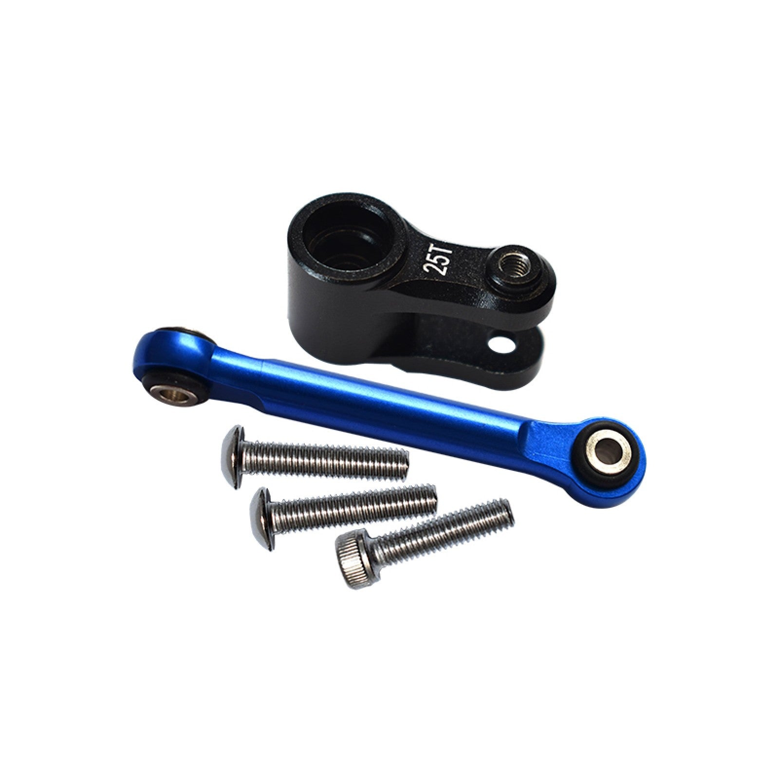 GPM TXMS16025TN-BK - Aluminium Servo Horn 25T incl. tie rod voor Traxxas Maxx / Maxx Slash