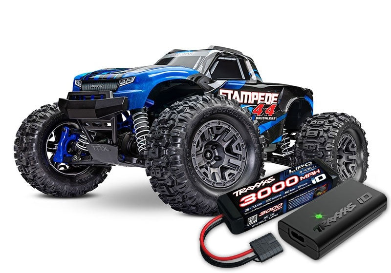 Traxxas Stampede 4X4 BL-2s Monster Truck - Blauw (incl accu & lader)