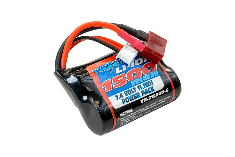 Voltz Li-ion 7.4V 1500mAH SHORT BATTERY with Deans / T-plug