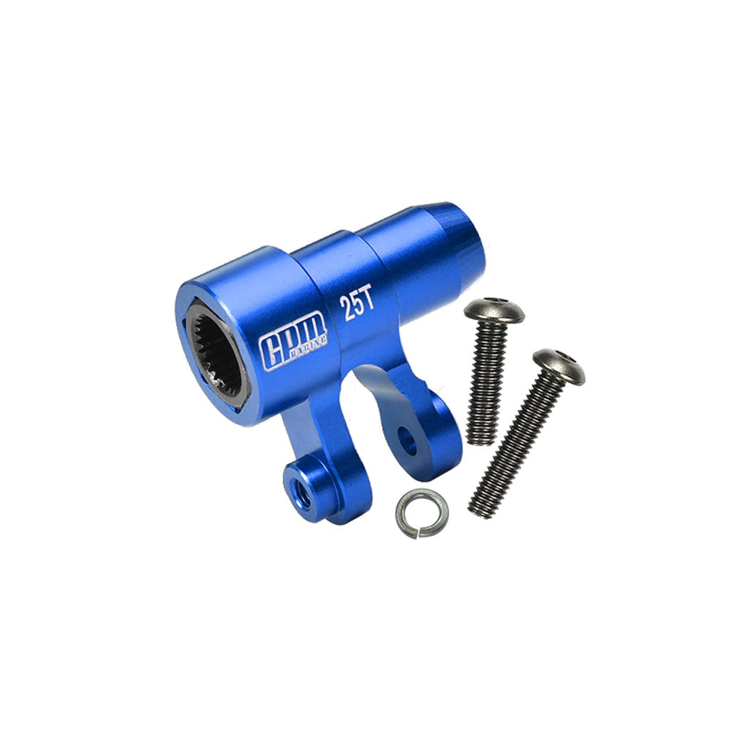 GPM XRT025TSH-B - ALUMINUM 6061-T6 ORIGINAL 25T STEERING SERVO HORN FOR TRAXXAS 1/6 XRT 8S 1/5 X-MAXX 6S 8S X-MONSTER BIGFOOT X-MONSTER CHASSIS 1/6 PRO SCALE 2WD SAND CAR 8S - Blue