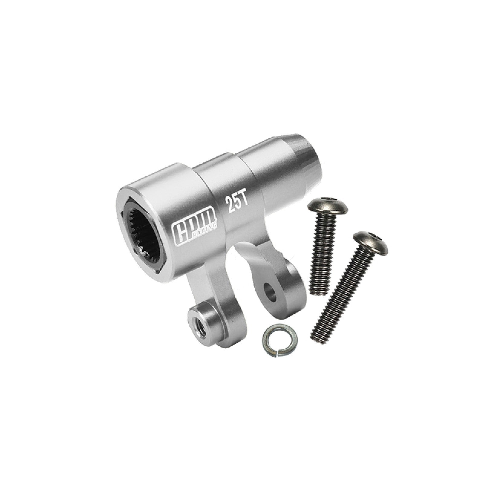 GPM XRT025TSH-S - ALUMINUM 6061-T6 ORIGINAL 25T STEERING SERVO HORN FOR TRAXXAS 1/6 XRT 8S 1/5 X-MAXX 6S 8S X-MONSTER BIGFOOT X-MONSTER CHASSIS 1/6 PRO SCALE 2WD SAND CAR 8S - Silver