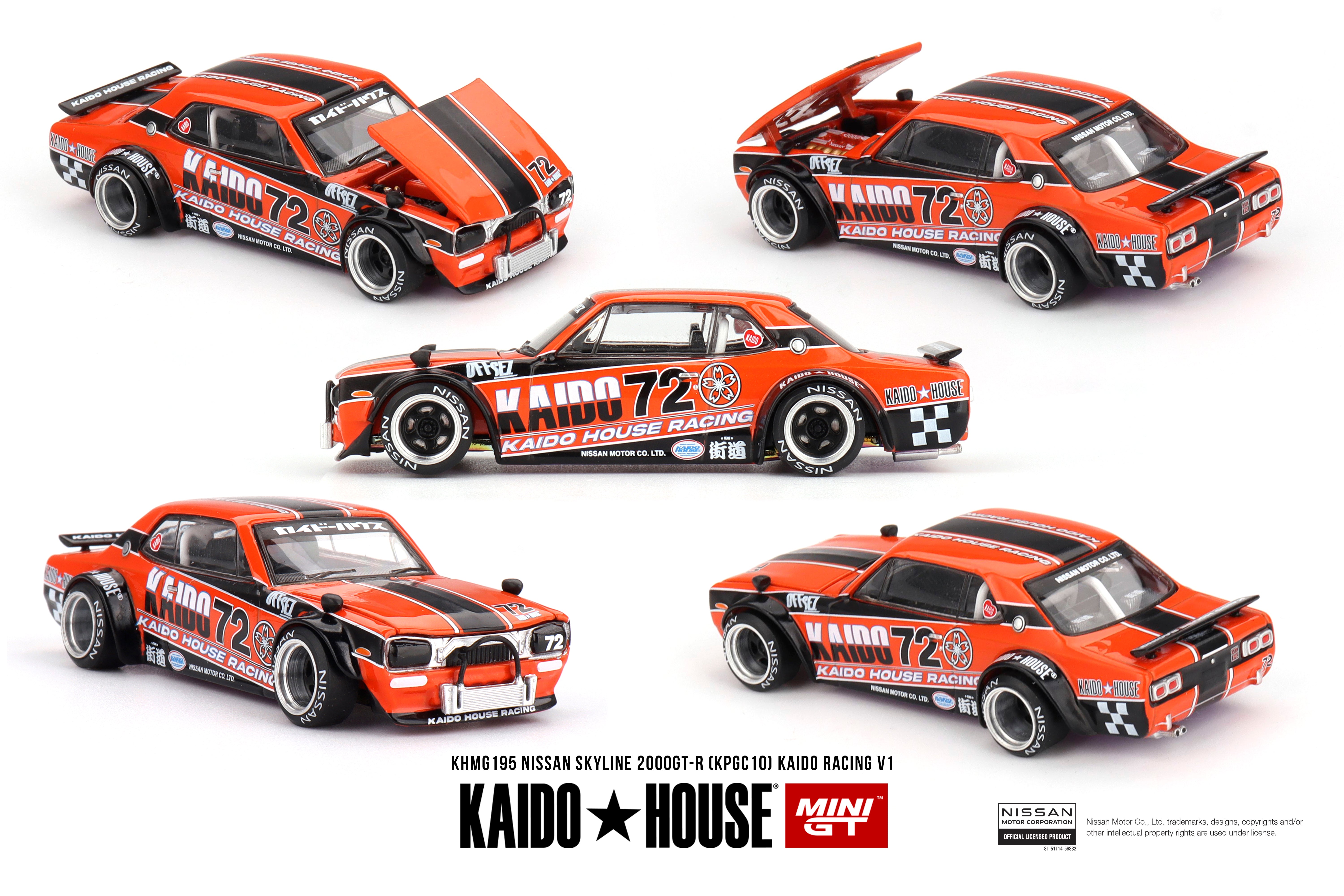 KAIDO HOUSE X MINI GT 0195 - Nissan Skyline 2000GT-R (KPGC10) Kaido Racing V1