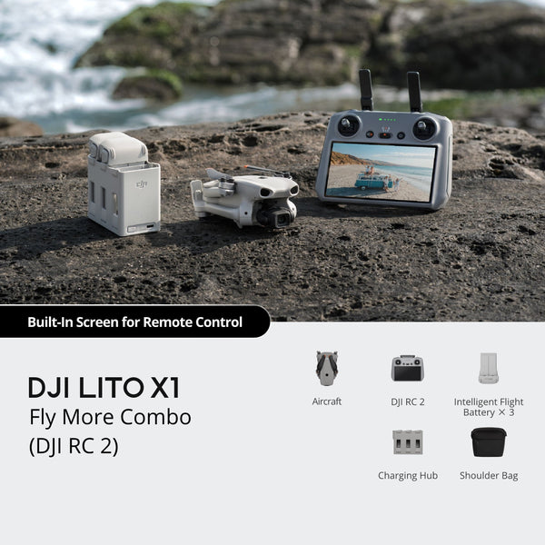 DJI Lito X1 - Fly More Combo - including RC331 Smart Controller — 4K HDR met 3 assige gimbal.