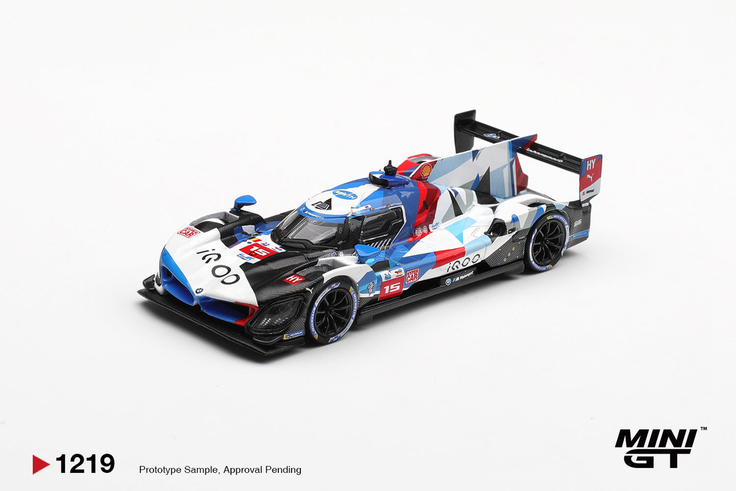 MINI GT 1219 - BMW M Hybrid V8 Hypercar #15 BMW M TEAM WRT 2024 Le Mans 24 Hrs