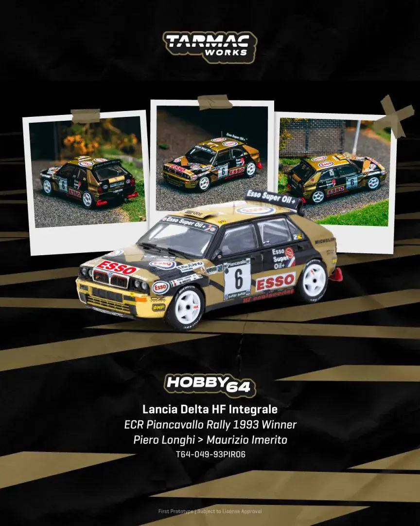 Tarmac Works - LANCIA DELTA HF INTERGRALE #6 PIERO LONGHI ECR PIANCAVALLO RALLY WINNER 1993