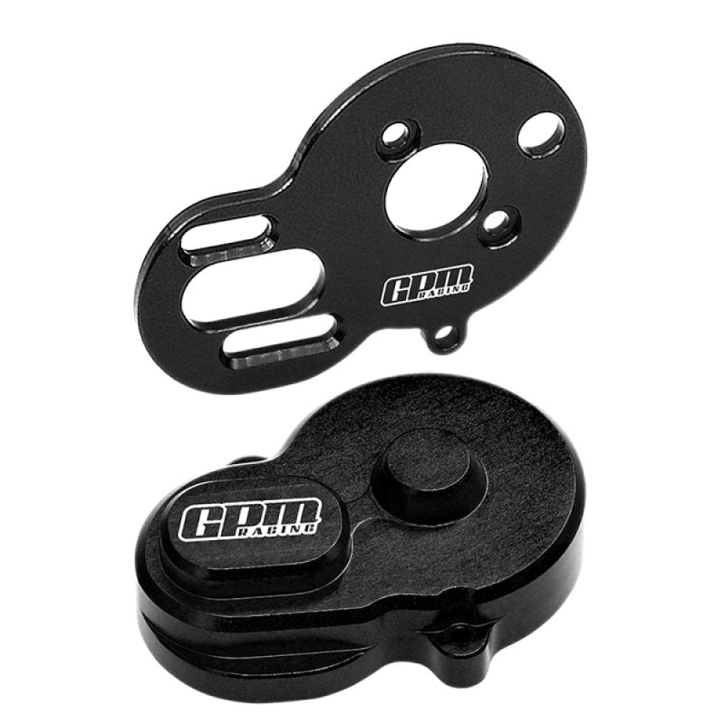 GPM LMB1838-BK - TEAM LOSI MICRO-B 2WD BUGGY 7075 Alloy Motor Plate & Rear Main Gear Cover - BLACK