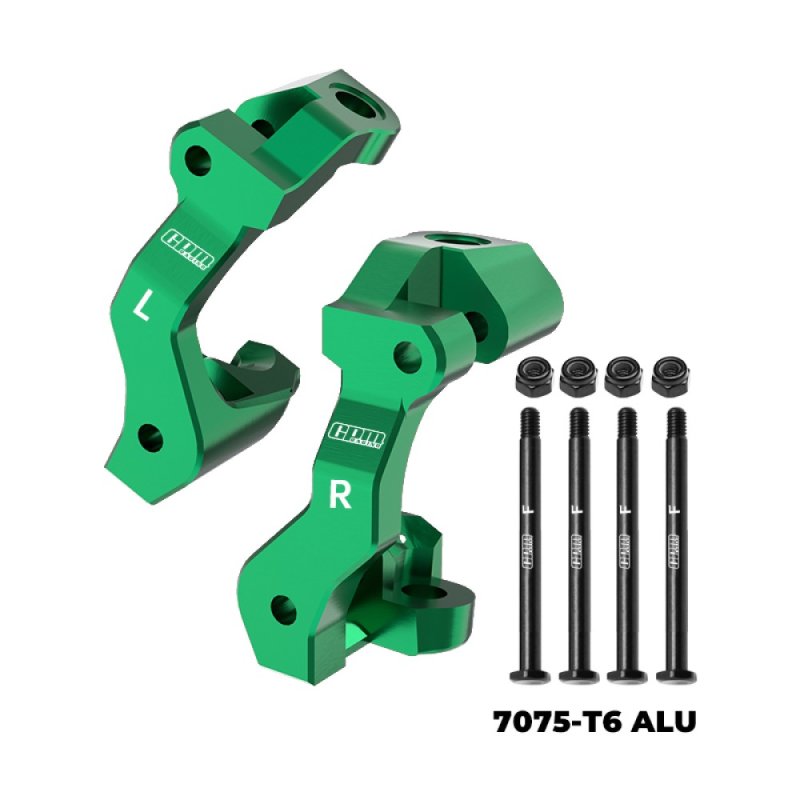 GPM TXMM019-G - TRAXXAS MINI MAXX MONSTER TRUCK 7075 Alloy Front Caster Blocks (C-hubs)