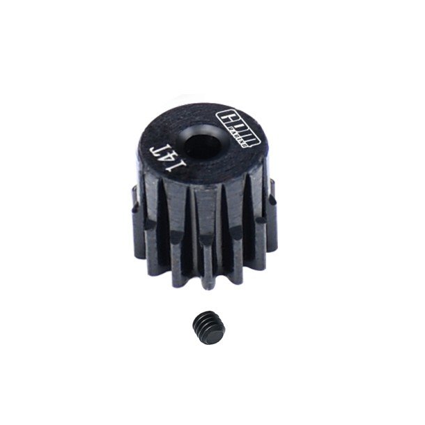 GPM LMB014TS-BK - TEAM LOSI MICRO-B 2WD BUGGY 40CR Steel Pinion Gear 14T 0.5m 2mm Shaft