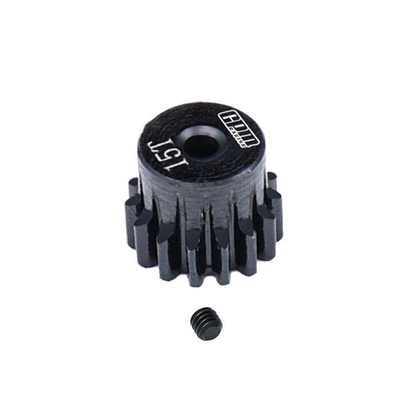 GPM LMB015TS-BK - TEAM LOSI MICRO-B 2WD BUGGY 40CR Steel Pinion Gear 15T 0.5m 2mm Shaft