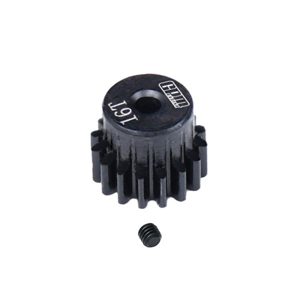 GPM LMB016TS-BK - TEAM LOSI MICRO-B 2WD BUGGY 40CR Steel Pinion Gear 16T 0.5m 2mm Shaft