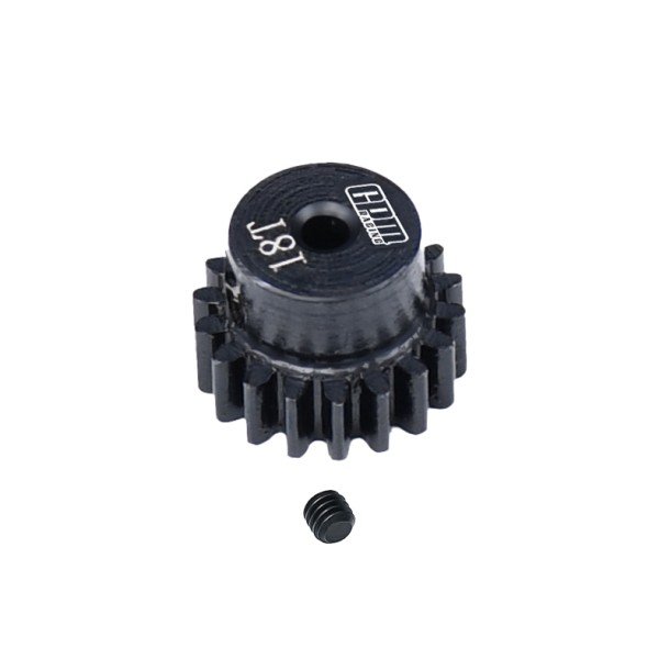 GPM LMB018TS-BK - TEAM LOSI MICRO-B 2WD BUGGY 40CR Steel Pinion Gear 18T 0.5m 2mm Shaft