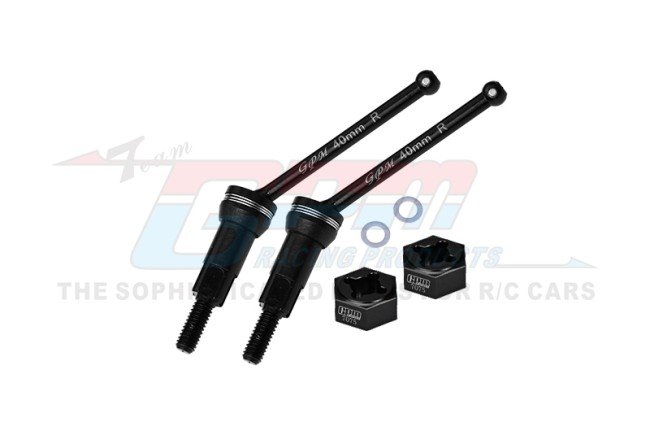 GPM MGM040RS - Steel Rear CVD Drive Shafts 40mm with 7075 Alloy Wheel Hex