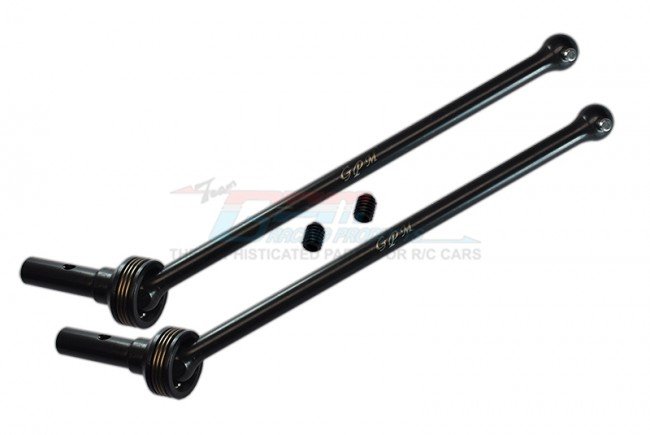 GPM SLE133F/RS-BK - TRAXXAS SLEDGE MONSTER TRUCK 4140 Carbon Steel Front / Rear CVD Drive Shaft - 4pc set