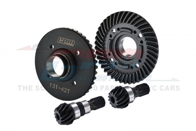 GPM STXM1200FR - Chrome Steel Front + Rear Spiral Bevel Gears (Traxxas X-Maxx & Traxxas XRT)