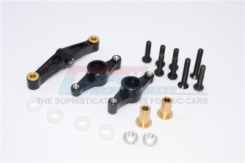 GPM TT2048-BK - Tamiya TT02 Alloy Steering Assembly - 1set - BLACK