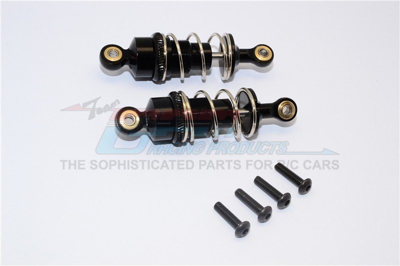 GPM TT2053F/R-BK-S - Tamiya TT02 Alloy Front/Rear Adjustable Alloy Ball Top 53mm Damper - 1pr - BLACK