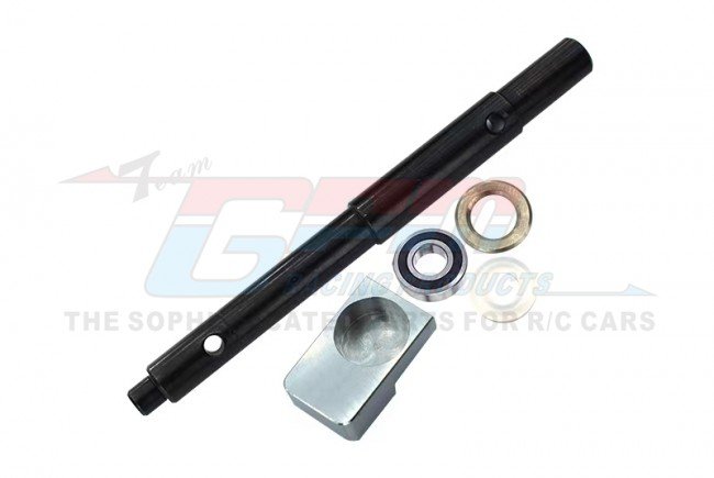 GPM TXM8035/TR - Medium Carbon Steel Cush Drive Input Shaft+Aluminum 7075-T6 Mount+Bearing set (Traxxas X-Maxx & Traxxas XRT)