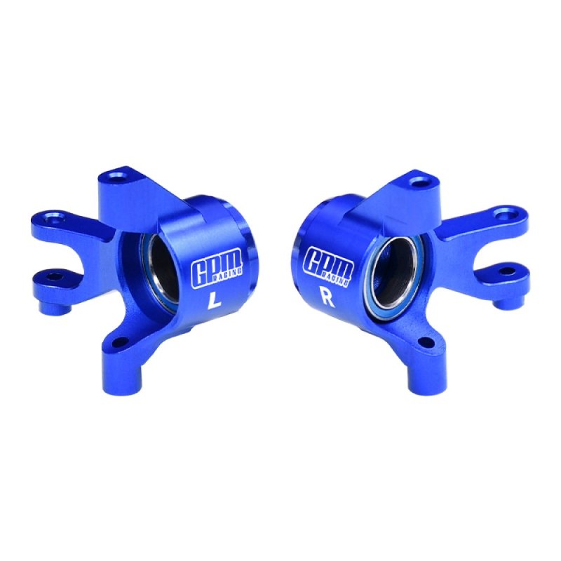 GPM TXMM021-B - TRAXXAS MINI MAXX MONSTER TRUCK 7075 Alloy Front Steering Blocks With Oversize Bearing