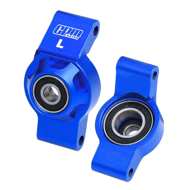 GPM TXMM022-B - TRAXXAS MINI MAXX MONSTER TRUCK 7075 Alloy Rear Hub Stub AXLE Carriers With Oversize Bearing