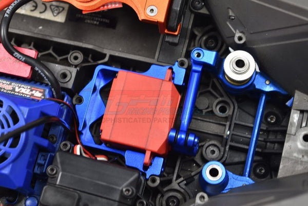 GPM TXMS024N-S - Aluminum Servo Mount +Aluminum Tie Rod+25T Aluminum Servo Horn - 16pc set (Traxxas Maxx)