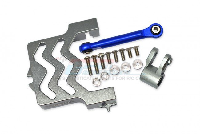 GPM TXMS024N-S - Aluminum Servo Mount +Aluminum Tie Rod+25T Aluminum Servo Horn - 16pc set (Traxxas Maxx)