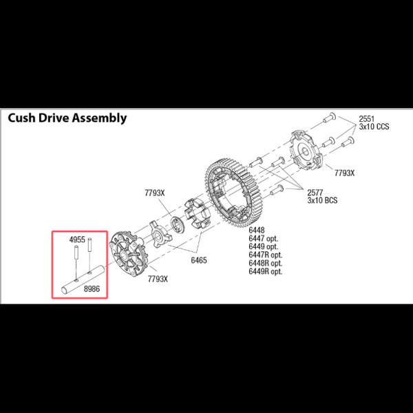 GPM TXMS035/TR - TRAXXAS MAXX MONSTER TRUCK 4140 Carbon Steel Transmission Input Shaft