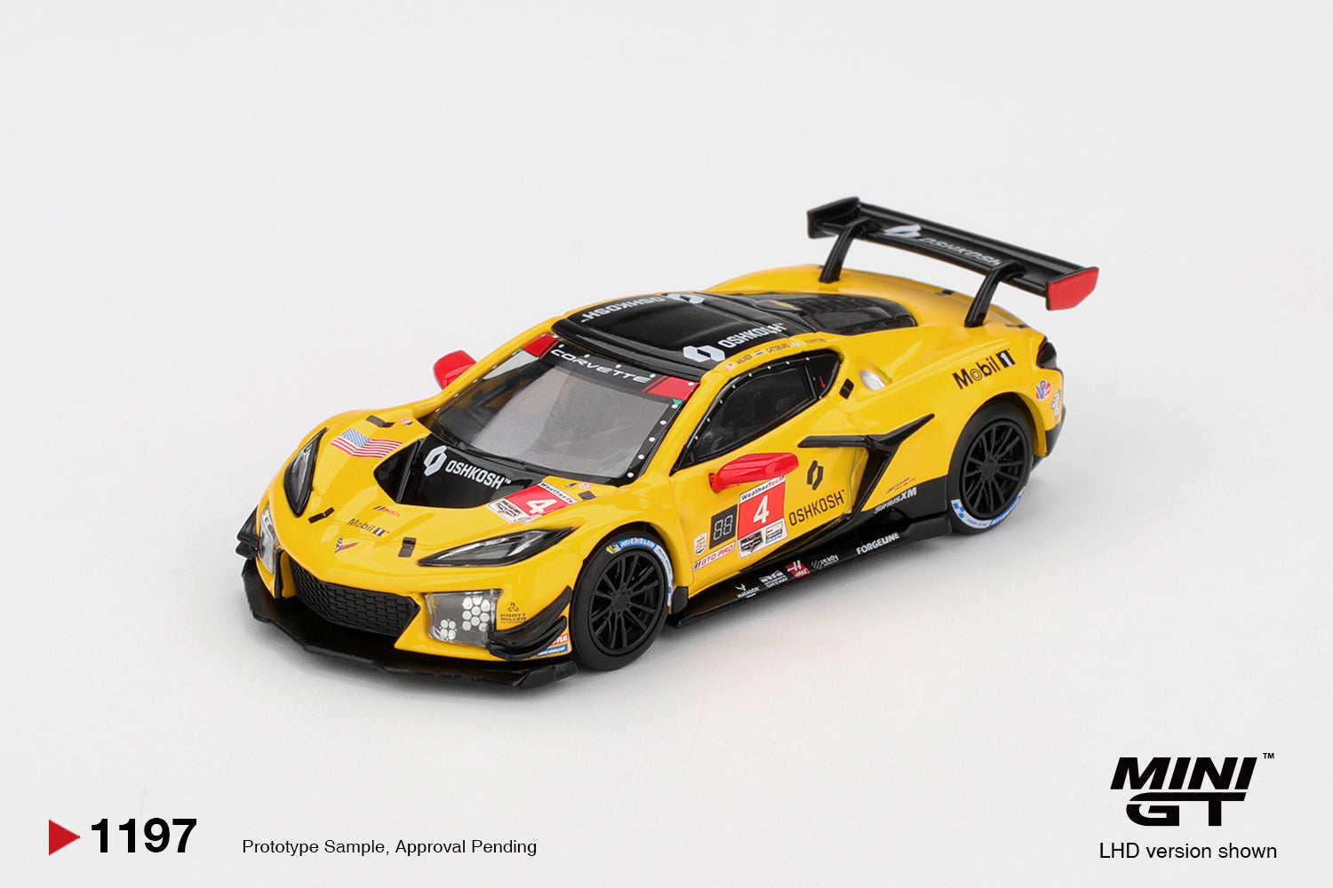 MINI GT 1197 - Chevrolet Corvette Z06 GT3.R #4 Corvette Racing by Pratt Miller Motorsports 2025 IMSA Daytona 24 Hrs