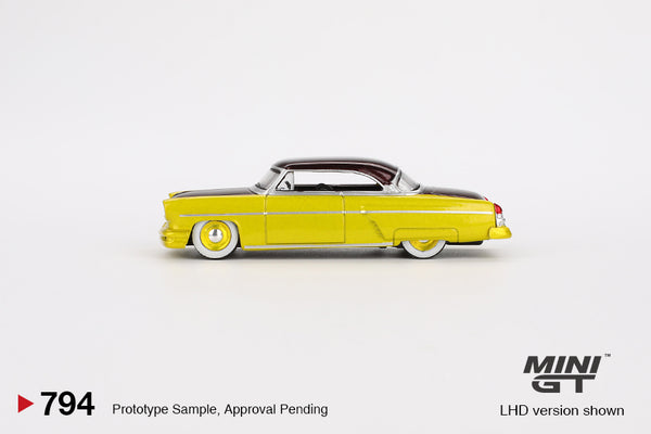 MINI GT 0794 - Lincoln Capri Hot Rod 1954 Lime Yellow