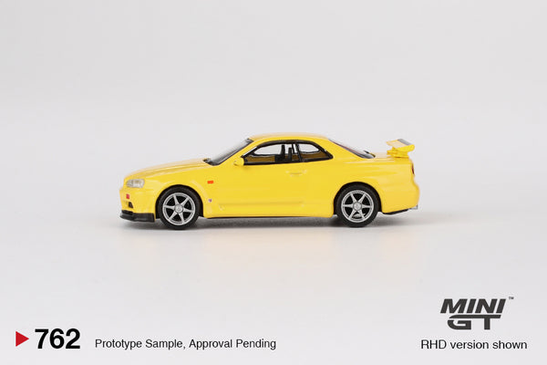 MINI GT 0762 - Nissan Skyline GT-R (R34) V-Spec Lightning Yellow