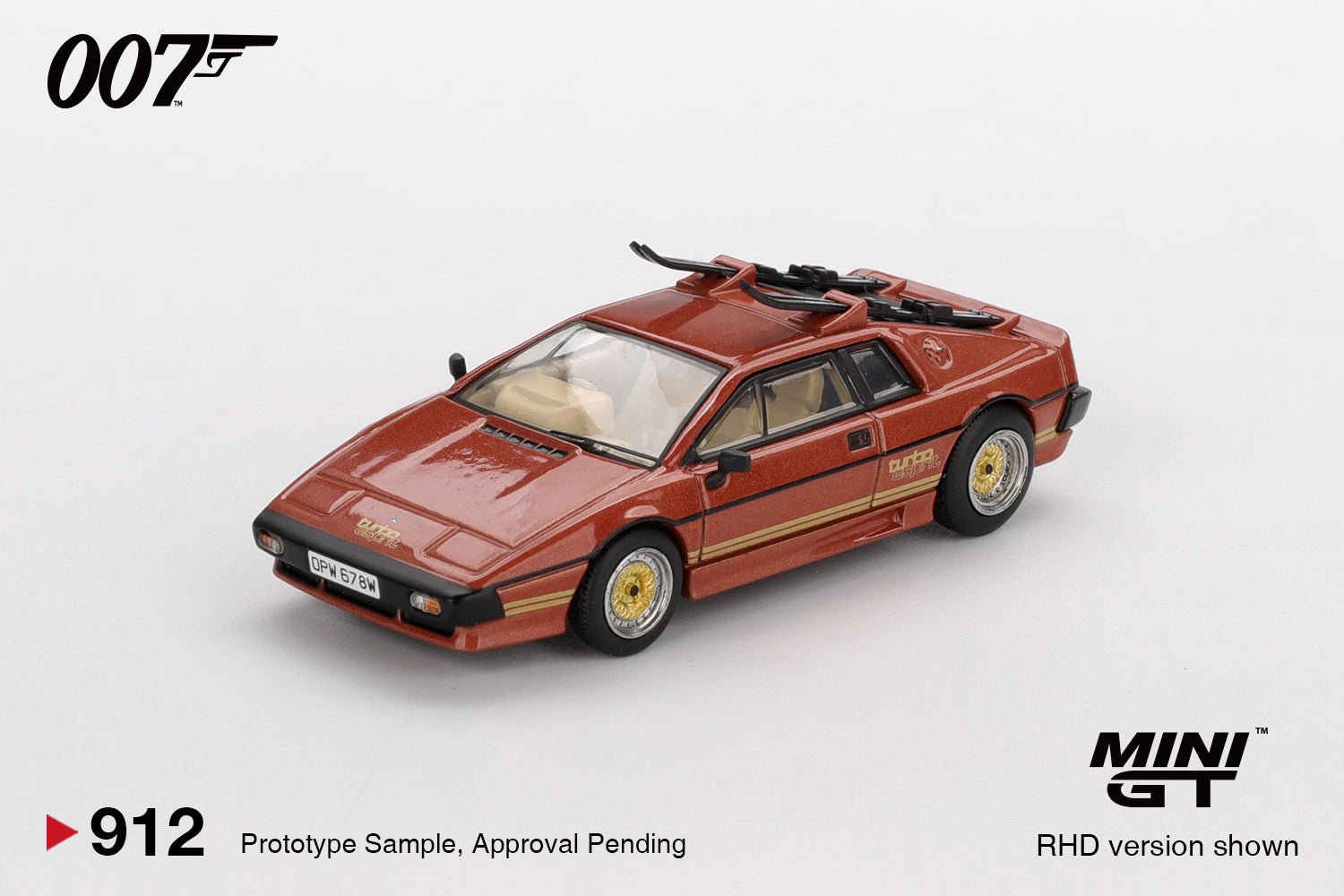 MINI GT 0912 - Lotus Esprit Turbo Copper Fire Metallic "For Your Eyes Only" (English blister)
