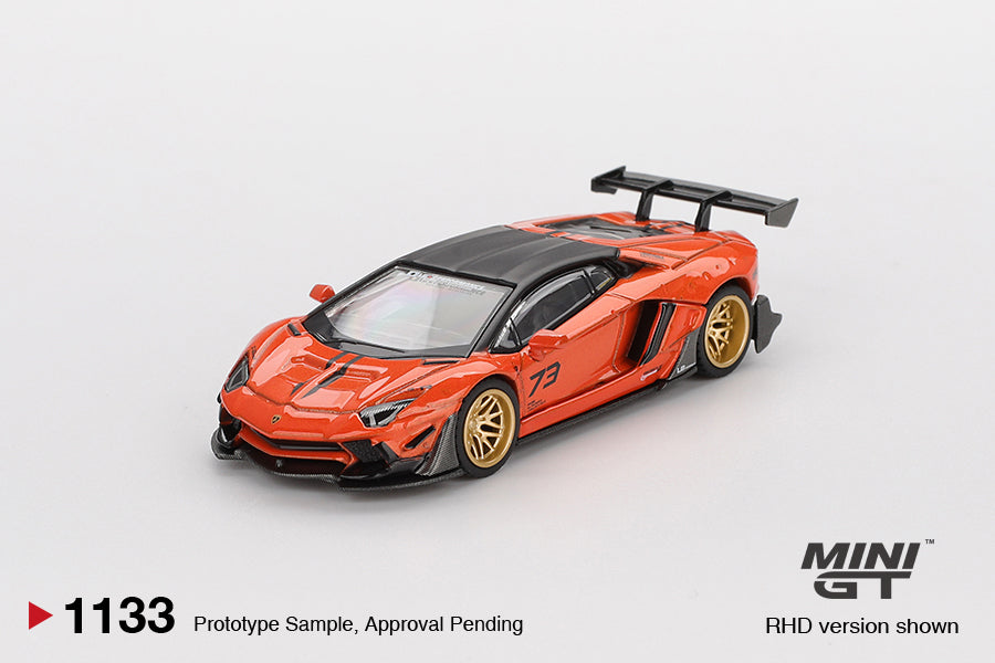 MINI GT 1133 - LB★WORKS Lamborghini Aventador Limited Edition Orange MDX 2025