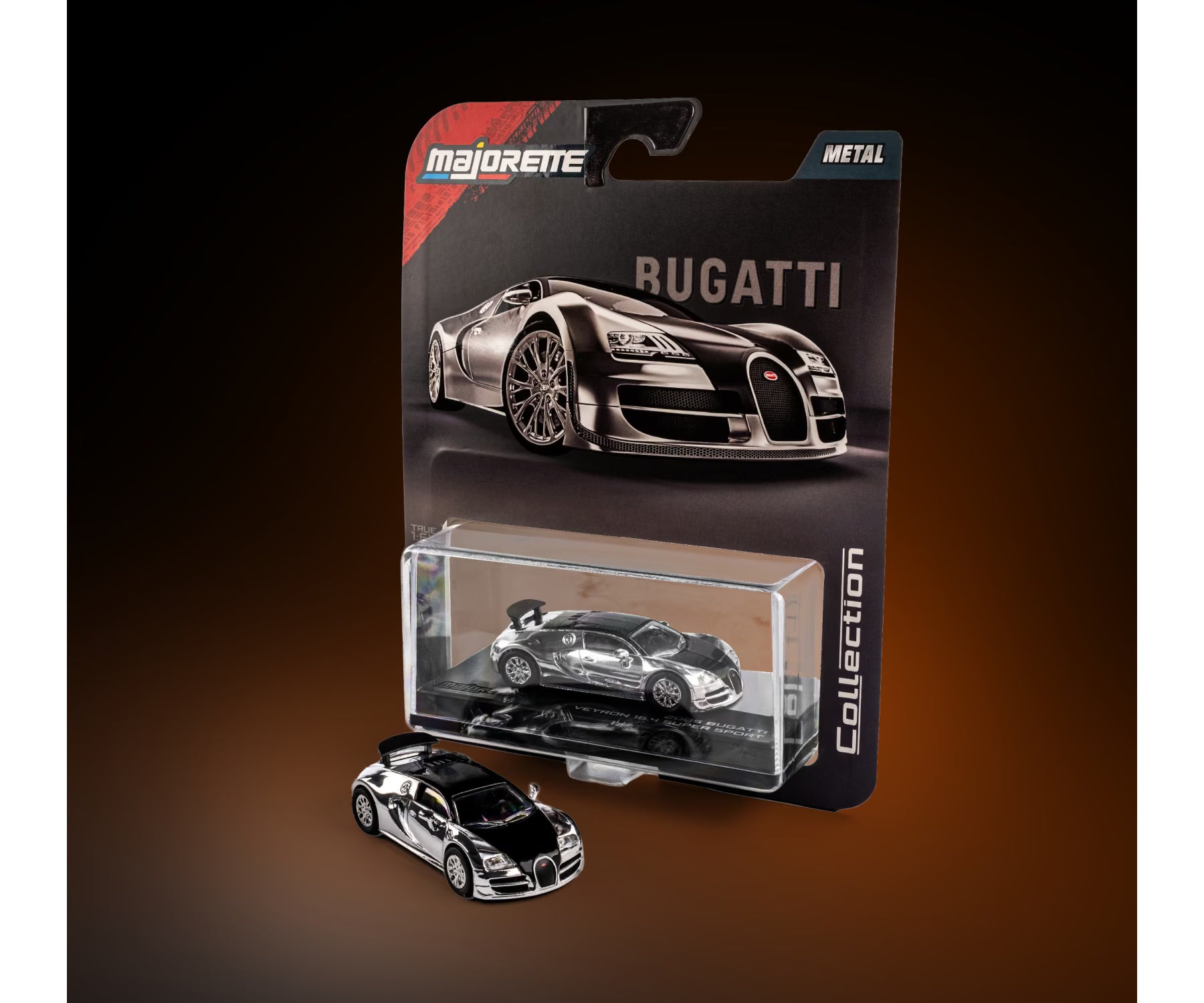 Majorette Collection - 2005 Bugatti Veyron 16.4 Super Sport Chrome