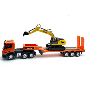 Huina CY1319 9CH RC PLATFORM TRAILER & 6CH EXCAVATOR 2.4G SET 1:24