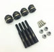 Treal Brass Extended Wheel Hubs Hex Pins +5 and Steel Stub Axle (Portal Drive) Extended +5mm Set for TRX-4 Defender