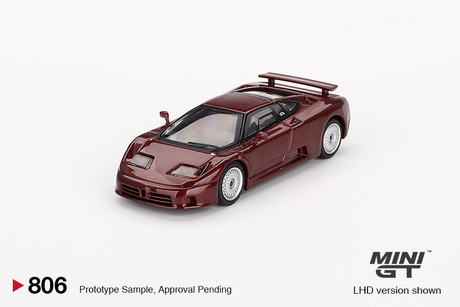 MINI GT 0806 - Bugatti EB110 GT Dark Red Metallic