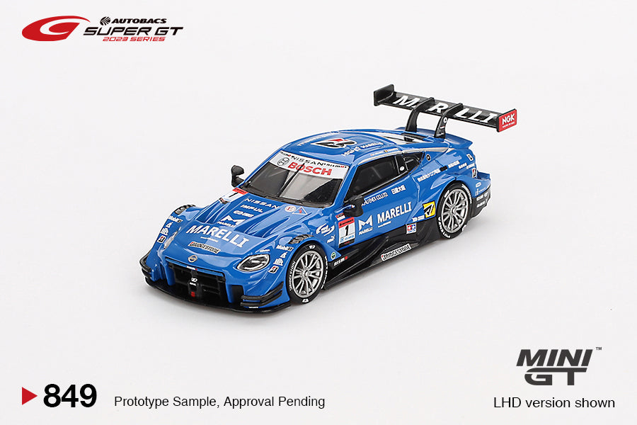 MINI GT 0849 - Nissan Z GT500 #1 MARELLI IMPUL Z TEAM IMPUL 2023 SUPER GT SERIES (blister)