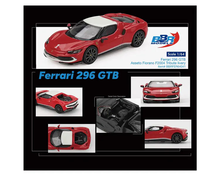 BBR - FERRARI 296 GTB ASSETO FIORANO F2004 TRIBUTE LIVERY 2024