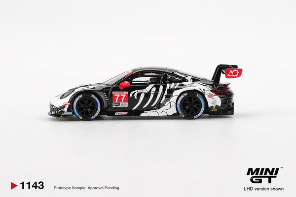 MINI GT 1143 - Porsche 911 GT3 R #77 AO Racing 2025 IMSA Petit Le Mans